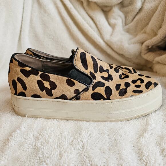 Skechers Women Street Uplift Wild Thang Leopard Slip On Flatform Sneakers 9.5 - Picture 4 of 8